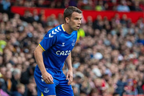 MANCHESTER, ENGLAND - Saturday, August 7, 2021: Everton's captain Seamus Coleman during a pre-season friendly match between Manchester United FC and Everton FC at Old Trafford. (Pic by David Rawcliffe/Propaganda)