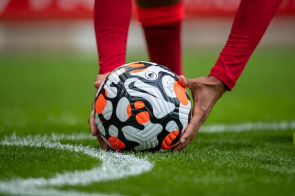 General, match ball, Anfield, corner flag (Pic by David Rawcliffe/Propaganda)