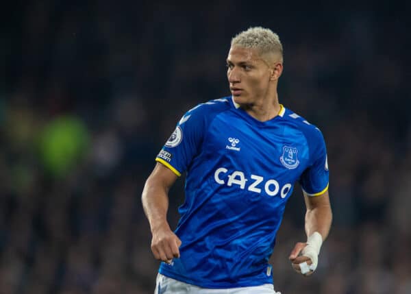 LIVERPOOL, ENGLAND - Monday, September 13, 2021: Everton's Richarlison de Andrade during the FA Premier League match between Everton FC and Burnley FC at Goodison Park. (Pic by David Rawcliffe/Propaganda)