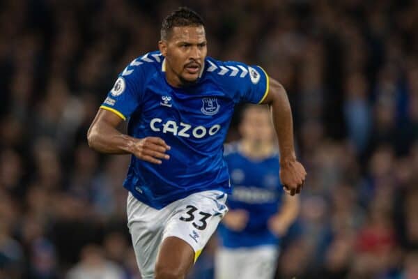 LIVERPOOL, ENGLAND - Monday, September 13, 2021: Everton's Salomón Rondón, making his debut for the club, during the FA Premier League match between Everton FC and Burnley FC at Goodison Park. Everton won 3-1. (Pic by David Rawcliffe/Propaganda)