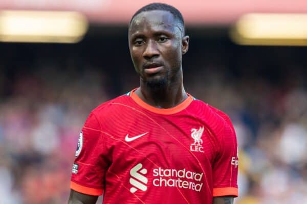 LIVERPOOL, ENGLAND - Saturday, September 18, 2021: Liverpool's Naby Keita during the FA Premier League match between Liverpool FC and Crystal Palace FC at Anfield. Liverpool won 3-0. (Pic by David Rawcliffe/Propaganda)