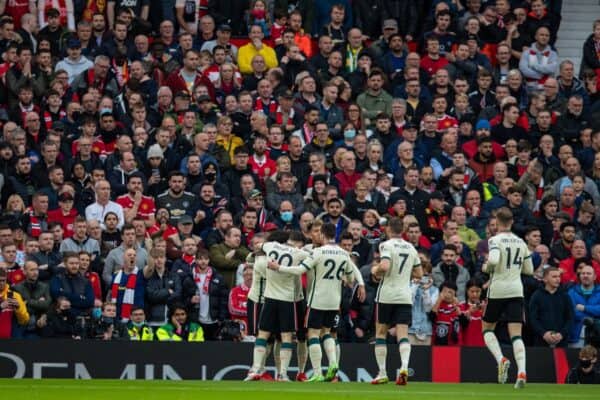 MANCHESTER, ENGLAND - Sunday, October 24, 2021: Liverpool's Naby Keita celebrates after scoring the fifth goal during the FA Premier League match between Manchester United FC and Liverpool FC at Old Trafford. Liverpool won 5-0. (Pic by David Rawcliffe/Propaganda)