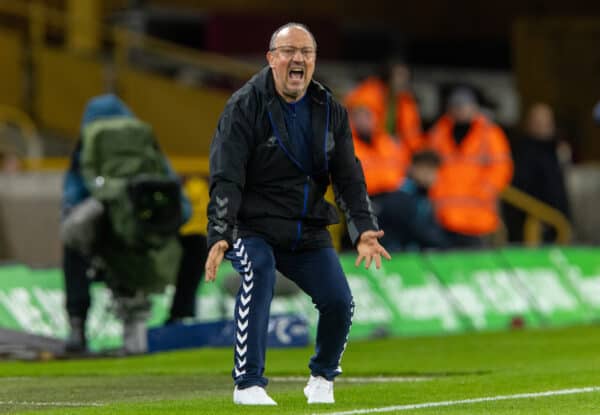 WOLVERHAMPTON, ENGLAND - Monday, November 1, 2021: Everton's manager Rafael Benítez during the FA Premier League match between Wolverhampton Wanderers FC and Everton FC at Molineux Stadium. (Pic by David Rawcliffe/Propaganda)