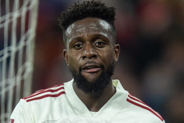 CARDIFF, WALES - Tuesday, November 16, 2021: Belgium's Divock Origi walks off after being substituted during the FIFA World Cup Qatar 2022 Qualifying Group E match between Wales and Belgium at the Cardiff City Stadium. The game ended in a 1-1 draw. (Pic by David Rawcliffe/Propaganda)