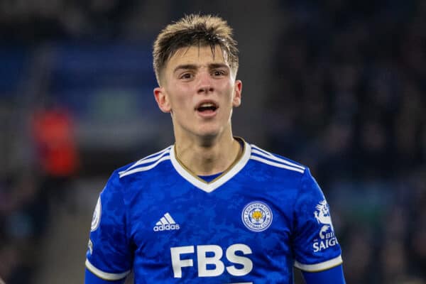 LEICESTER, ENGLAND - Tuesday, December 28, 2021: Leicester City's Luke Thomas during the FA Premier League match between Leicester City FC and Liverpool FC at the King Power Stadium. Leicester City won 1-0. (Pic by David Rawcliffe/Propaganda)