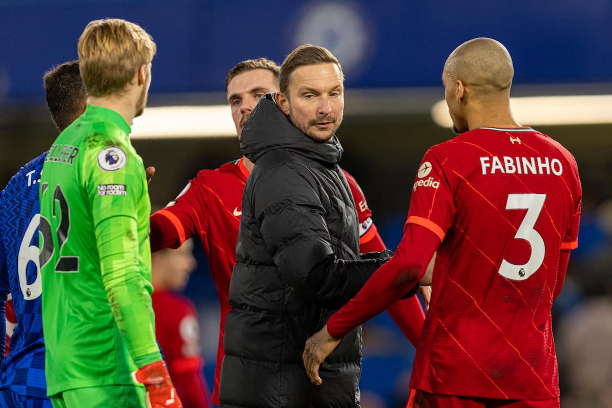 LONDON, ENGLAND - Sunday, January 2, 2022: Liverpool's first-team development coach Pepijn Lijnders after the FA Premier League match between Chelsea FC and Liverpool FC at Stamford Bridge. The game ended in a 2-2 draw. (Pic by David Rawcliffe/Propaganda)