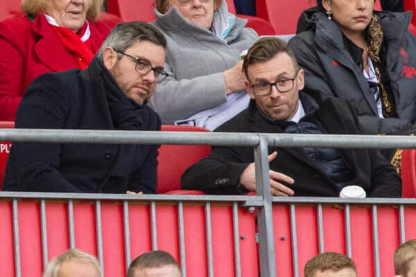 LIVERPOOL, ENGLAND - Sunday, January 16, 2022: Liverpool Legends Ian Rush and Kenny Dalglish (middle row) and Julian Ward (front row 2nd from L) during the FA Premier League match between Liverpool FC and Brentford FC at Anfield. Liverpool won 3-0. (Pic by David Rawcliffe/Propaganda)