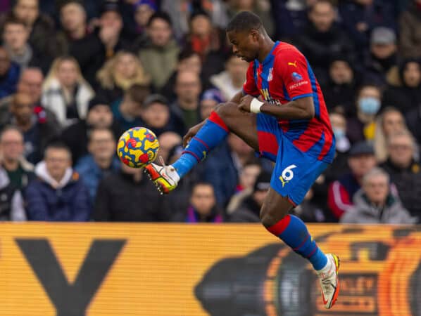 LONDON, ENGLAND - Sunday, January 23, 2022: Crystal Palace's Marc Guéhi during the FA Premier League match between Crystal Palace FC and Liverpool FC at Selhurst Park. Liverpool won 3-1. (Pic by David Rawcliffe/Propaganda)