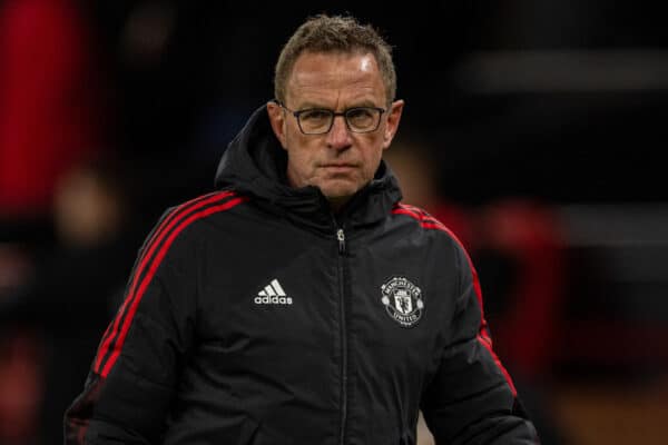 MANCHESTER, ENGLAND - Friday, February 4, 2022: Manchester United's manager Ralf Rangnick during the FA Cup 4th Round match between Manchester United FC and Middlesbrough FC at Old Trafford. The game ended 1-1 after extra-time. Middlesbrough won 8-7 on penalties. (Pic by David Rawcliffe/Propaganda)