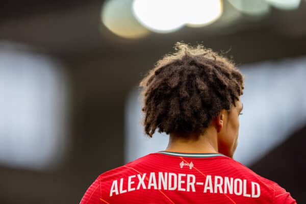 LIVERPOOL, ENGLAND - Sunday, February 6th, 2022: Liverpool's Trent Alexander-Arnold during the FA Cup 4th Round match between Liverpool FC and Cardiff City FC at Anfield. Liverpool won 3-1. (Pic by David Rawcliffe/Propaganda)