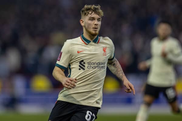 NOTTINGHAM, ENGLAND - Sunday, March 20, 2022: Liverpool's Harvey Elliott during the FA Cup Quarter-Final match between Nottingham Forest FC and Liverpool FC at the City Ground. Liverpool won 1-0. (Pic by David Rawcliffe/Propaganda)