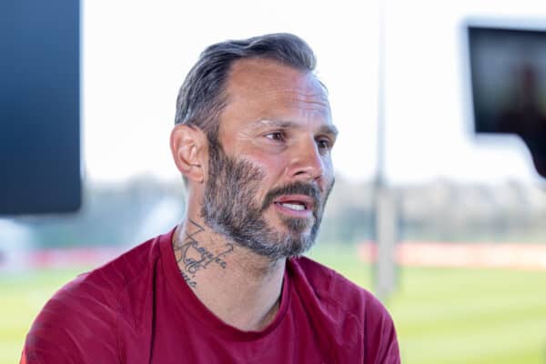 LIVERPOOL, ENGLAND - Friday, March 25, 2022: Patrik Berger during an open media day at the AXA Training Centre ahead of the Legends game between Liverpool FC and FC Barcelona. (Pic by David Rawcliffe/Propaganda)