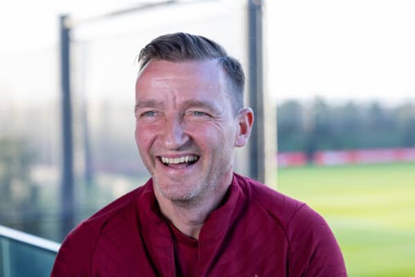 LIVERPOOL, ENGLAND - Friday, March 25, 2022: Vladimír Šmicer during an open media day at the AXA Training Centre ahead of the Legends game between Liverpool FC and FC Barcelona. (Pic by David Rawcliffe/Propaganda)