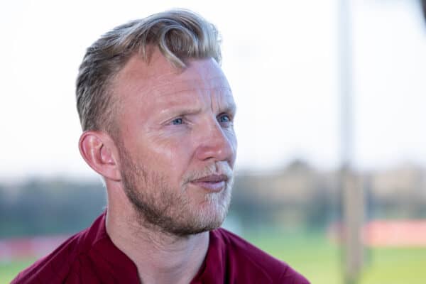 LIVERPOOL, ENGLAND - Friday, March 25, 2022: Dirk Kuyt during an open media day at the AXA Training Centre ahead of the Legends game between Liverpool FC and FC Barcelona. (Pic by David Rawcliffe/Propaganda)