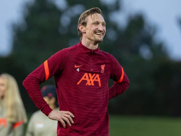 LIVERPOOL, ENGLAND - Friday, March 25, 2022: Sami Hyypiä during an open training session at the AXA Training Centre ahead of the Legends game between Liverpool FC and FC Barcelona. (Pic by David Rawcliffe/Propaganda)