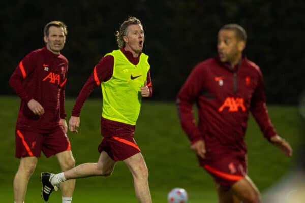 LIVERPOOL, ENGLAND - Friday, March 25, 2022: Steve McManaman during an open training session at the AXA Training Centre ahead of the Legends game between Liverpool FC and FC Barcelona. (Pic by David Rawcliffe/Propaganda)