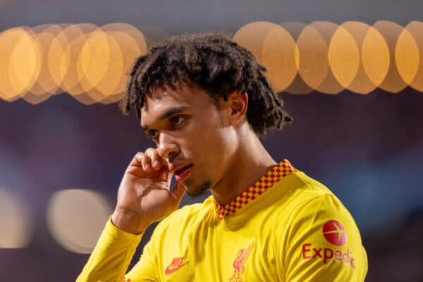 LISBON, PORTUGAL - Tuesday, April 5, 2022: Liverpool's Trent Alexander-Arnold during the UEFA Champions League Quarter-Final 1st Leg game between SL Benfica and Liverpool FC at the Estádio da Luz. Liverpool won 3-1. (Pic by David Rawcliffe/Propaganda)