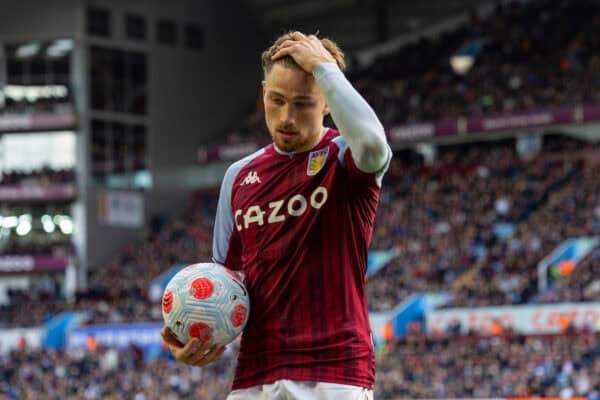 BIRMINGHAM, ENGLAND - Saturday, April 9, 2022: Aston Villa's Matty Cash during the FA Premier League match between Aston Villa FC and Tottenham Hotspur FC at Villa Park. Tottenham won 4-0. (Pic by David Rawcliffe/Propaganda)
