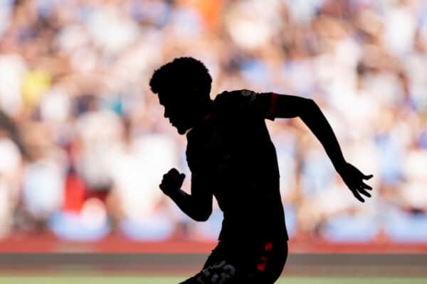 LONDON, ENGLAND - Saturday, April 16, 2022: Liverpool's Luis Díaz during the FA Cup Semi-Final game between Manchester City FC and Liverpool FC at Wembley Stadium. Liverpool won 3-2. (Pic by David Rawcliffe/Propaganda)