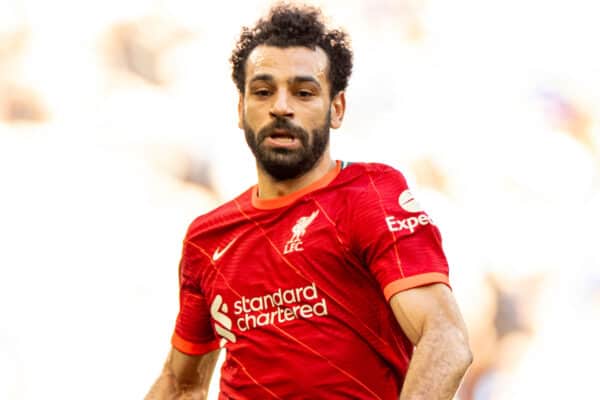 LONDON, ENGLAND - Saturday, April 16, 2022: Liverpool's Mohamed Salah during the FA Cup Semi-Final game between Manchester City FC and Liverpool FC at Wembley Stadium. Liverpool won 3-2. (Pic by David Rawcliffe/Propaganda)