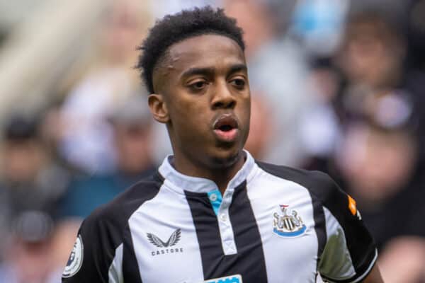 NEWCASTLE-UPON-TYNE, ENGLAND - Saturday, April 30, 2022: Newcastle United's Joe Willock during the FA Premier League match between Newcastle United FC and Liverpool FC at St James' Park. Liverpool won 1-0. (Pic by David Rawcliffe/Propaganda)