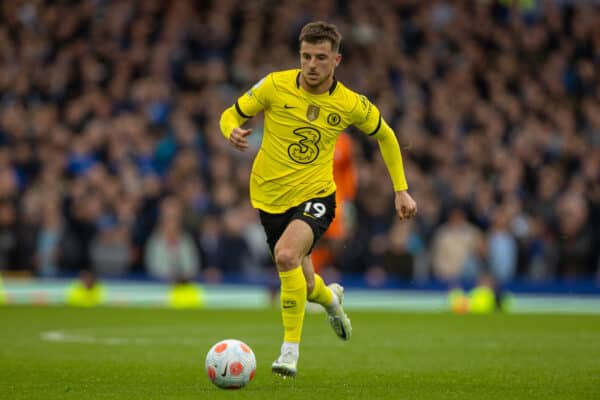 LIVERPOOL, ENGLAND - Sunday, May 1, 2022: Chelsea's Mason Mount during the FA Premier League match between Everton FC and Chelsea FC at Goodison Park. (Pic by David Rawcliffe/Propaganda)