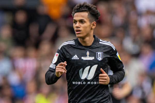 SHEFFIELD, ENGLAND - Saturday, May 7, 2022: Fulham's Fábio Carvalho during the Football League Championship match between Sheffield United FC and Fulham FC at Bramall Lane. (Pic by David Rawcliffe/Propaganda)