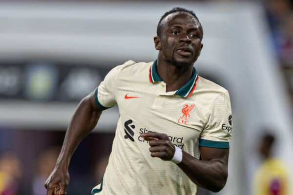 BIRMINGHAM, ENGLAND - Tuesday, May 10, 2022: Liverpool's Sadio Mané celebrates after scoring the second goal during the FA Premier League match between Aston Villa FC and Liverpool FC at Villa Park. (Pic by David Rawcliffe/Propaganda)