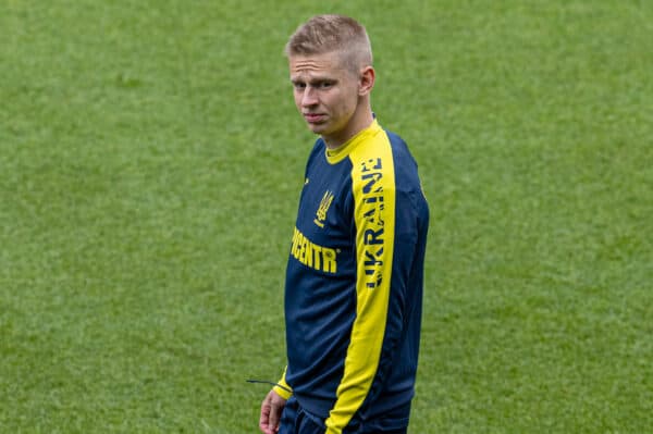 CARDIFF, WALES - Saturday, June 4, 2022: Ukraine's Oleksandr Zinchenko during a training session at the Cardiff City Stadium ahead of the FIFA World Cup Qatar 2022 Qualifying Play-Off Final match between Wales and Ukraine. (Pic by David Rawcliffe/Propaganda)