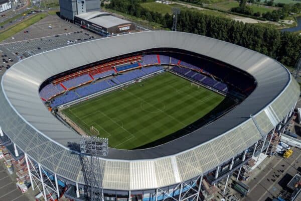 ZEIST, NETHERLANDS - Monday, June 13, 2022: A general view of the de Kuip Stadium (Stadion Feijenoord) ahead of the UEFA Nations League Group A4 game between the Netherlands and Wales. (Photo by David Rawcliffe/Propaganda)