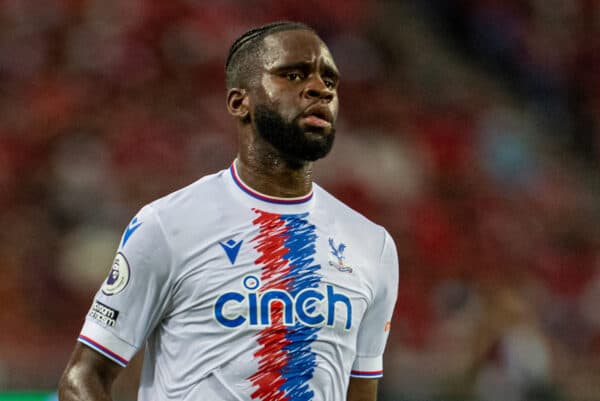 SINGAPORE - Friday, July 15, 2022: Crystal Palace's Odsonne Édouard during the Standard Chartered Singapore Trophy pre-season friendly match between Liverpool FC and Crystal Palace FC at the Singapore National Stadium. Liverpool won 2-0. (Pic by David Rawcliffe/Propaganda)