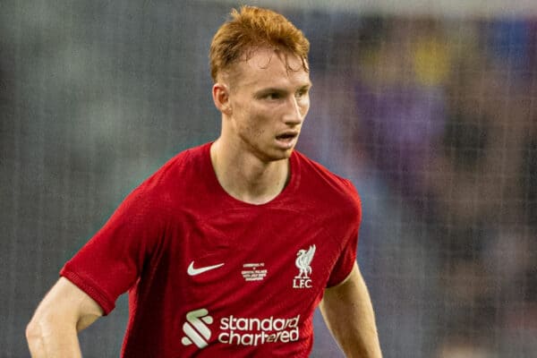 SINGAPORE - Friday, July 15, 2022: Liverpool's Sepp van den Berg during the Standard Chartered Singapore Trophy pre-season friendly match between Liverpool FC and Crystal Palace FC at the Singapore National Stadium. Liverpool won 2-0. (Pic by David Rawcliffe/Propaganda)