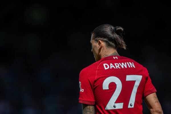 Darwin Nunez squad number 27. (Pic by David Rawcliffe/Propaganda)