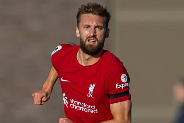 SEAGRAVE, ENGLAND - Saturday, September 17, 2022: Liverpool's Nathaniel Phillips during the Premier League 2 Division 1 match between Leicester City FC Under-23's and Liverpool FC Under-23's at the Leicester City Training Ground. Liverpool won 1-0. (Pic by David Rawcliffe/Propaganda)