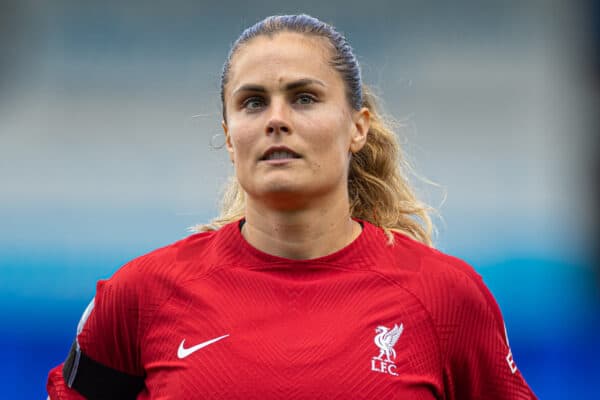 BIRKENHEAD, ENGLAND - Sunday, September 18, 2022: Liverpool's Katie Stengel during the FA Women’s Super League match between Liverpool FC Women and Chelsea FC Women at Prenton Park. (Pic by David Rawcliffe/Propaganda)