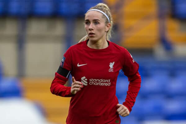 BIRKENHEAD, ENGLAND - Sunday, September 18, 2022: Liverpool's Missy Bo Kearns during the FA Women’s Super League match between Liverpool FC Women and Chelsea FC Women at Prenton Park. (Pic by David Rawcliffe/Propaganda)