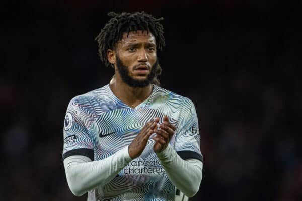 LONDON, ENGLAND - Sunday, October 9, 2022: Liverpool's Joe Gomez applauds the supporters after the FA Premier League match between Arsenal FC and Liverpool FC at the Emirates Stadium. (Pic by David Rawcliffe/Propaganda)