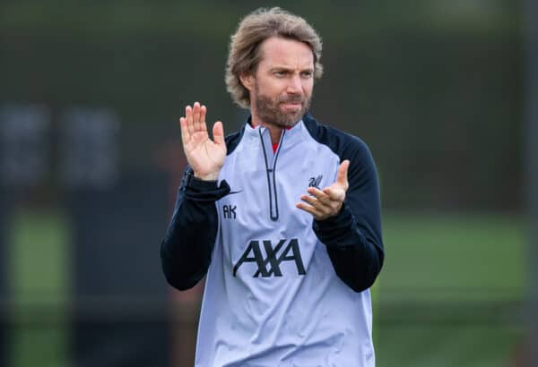 LIVERPOOL, ENGLAND - Tuesday, October 11, 2022: Liverpool's Head of fitness and conditioning Andreas Kornmayer during a training session at the AXA Training Centre ahead of the UEFA Champions League Group A matchday 4 game between Glasgow Rangers FC and Liverpool FC. (Pic by Jessica Hornby/Propaganda)