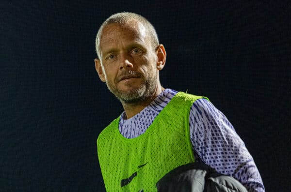 ACCRINGTON, ENGLAND - Tuesday, October 18, 2022: Liverpool's Jay Spearing before the English Football League Trophy Northern Group D match between Accrington Stanley FC and Liverpool FC Under-21's at the Crown Ground. Accrington won 3-2. (Pic by David Rawcliffe/Propaganda)