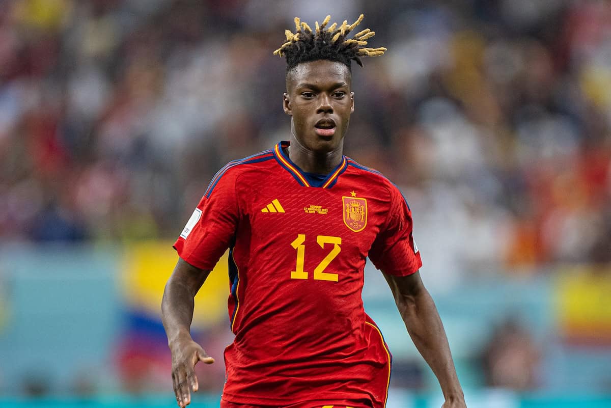 Nico Williams in action for Spain.
