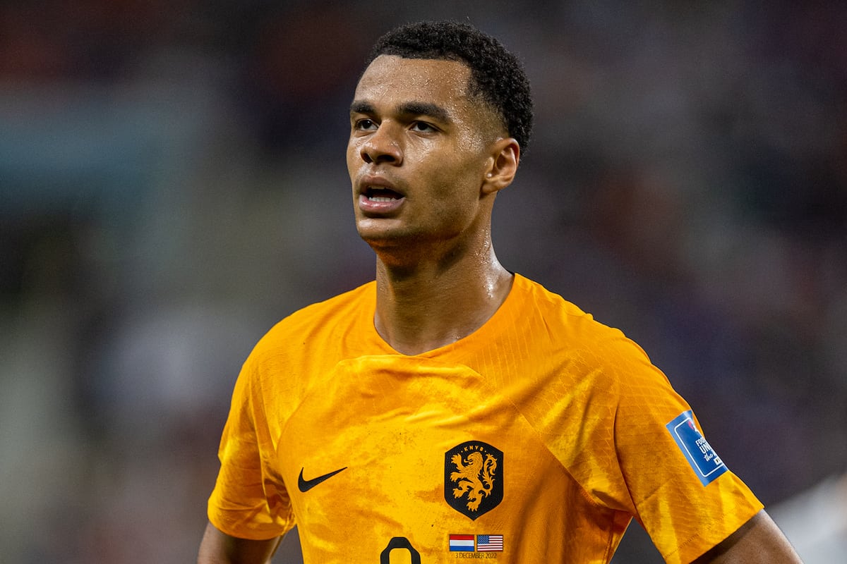 DOHA, QATAR - Saturday, December 3, 2022: Netherlands' Cody Gakpo during the FIFA World Cup Qatar 2022 Round of 16 match between Netherlands and USA at the Khalifa International Stadium. Netherlands won 3-1. (Pic by David Rawcliffe/Propaganda)