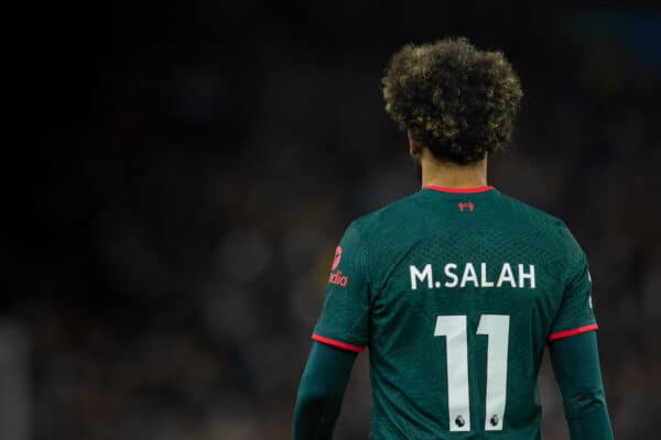 BIRMINGHAM, ENGLAND - Monday, December 26, 2022: Liverpool's Mohamed Salah during the FA Premier League match between Aston Villa FC and Liverpool FC at Villa Park. Liverpool won 3-1. (Pic by David Rawcliffe/Propaganda)