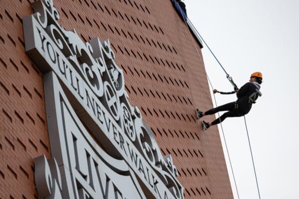 LIVERPOOL, ENGLAND - Thursday, January 5, 2023: Anfield Abseil Experience. (Pic by David Rawcliffe/Liverpool FC)