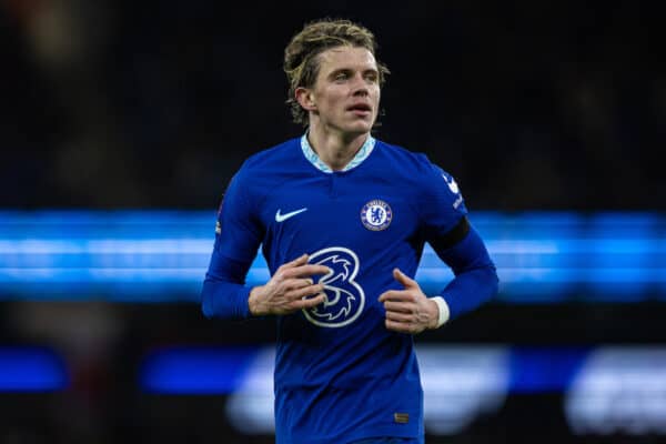 MANCHESTER, ENGLAND - Sunday, January 8, 2023: Chelsea's Conor Gallagher during the FA Cup 3rd Round match between Manchester City FC and Chelsea FC at the City of Manchester Stadium. (Pic by David Rawcliffe/Propaganda)