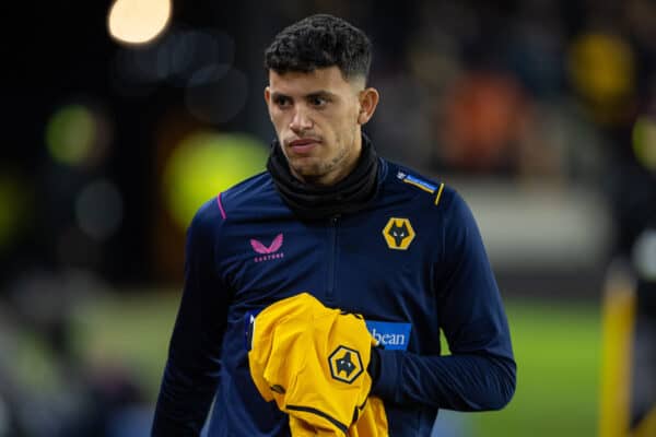 WOLVERHAMPTON, ENGLAND - Tuesday, January 17, 2023: Wolverhampton Wanderers' substitute Matheus Nunes before the FA Cup 3rd Round Replay match between Wolverhampton Wanderers FC and Liverpool FC at Molineux Stadium. (Pic by David Rawcliffe/Propaganda)