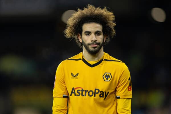 WOLVERHAMPTON, ENGLAND - Tuesday, January 17, 2023: Wolverhampton Wanderers' Rayan Aït-Nouri during the FA Cup 3rd Round Replay match between Wolverhampton Wanderers FC and Liverpool FC at Molineux Stadium. Liverpool won 1-0. (Pic by David Rawcliffe/Propaganda)