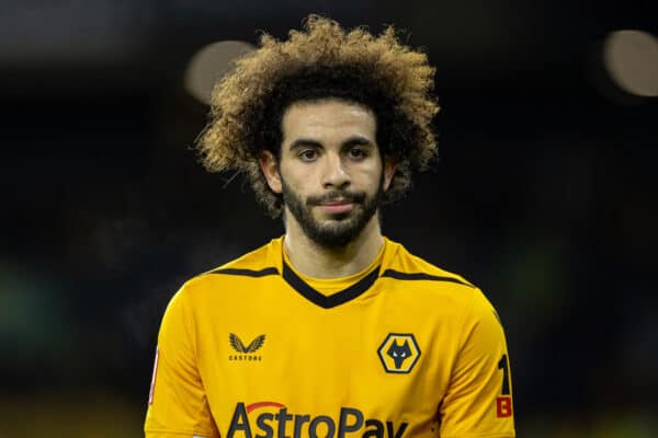 WOLVERHAMPTON, ENGLAND - Tuesday, January 17, 2023: Wolverhampton Wanderers' Rayan Aït-Nouri during the FA Cup 3rd Round Replay match between Wolverhampton Wanderers FC and Liverpool FC at Molineux Stadium. Liverpool won 1-0. (Pic by David Rawcliffe/Propaganda)