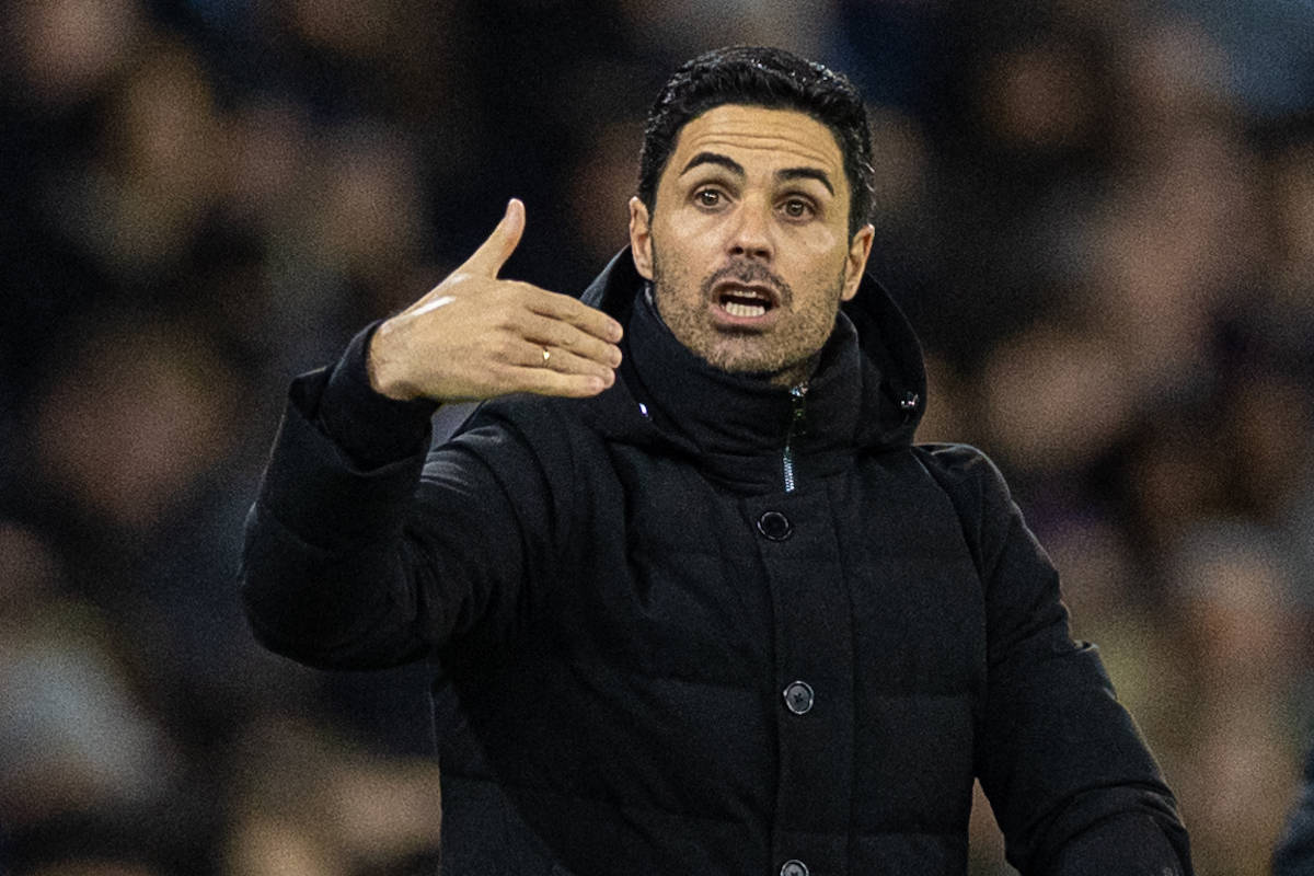 MANCHESTER, ENGLAND - Friday, January 27, 2023: Arsenal's manager Mikel Arteta during the FA Cup 4th Round match between Manchester City FC and Arsenal FC at the City of Manchester Stadium. Man City won 1-0. (Pic by David Rawcliffe/Propaganda)