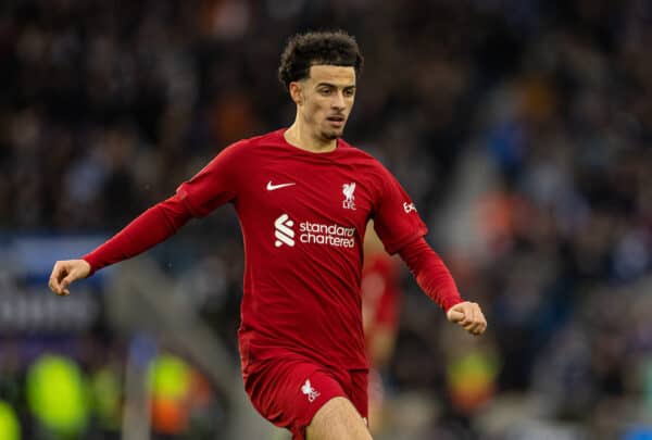 BRIGHTON & HOVE, ENGLAND - Sunday, January 29, 2023: Liverpool's Curtis Jones during the FA Cup 4th Round match between Brighton & Hove Albion FC and Liverpool FC at the Falmer Stadium. Brighton won 2-1. (Pic by David Rawcliffe/Propaganda)