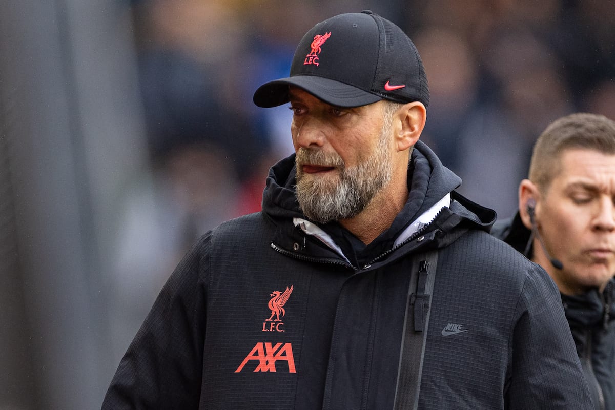 WOLVERHAMPTON, ENGLAND - Saturday, February 4, 2023: Liverpool's manager Jürgen Klopp before the FA Premier League match between Wolverhampton Wanderers FC and Liverpool FC at Molineux Stadium. (Pic by David Rawcliffe/Propaganda)